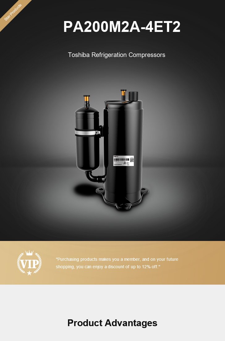 Toshiba Compressor PA200M2A-4ET2, technical parameters pdf, structure diagram